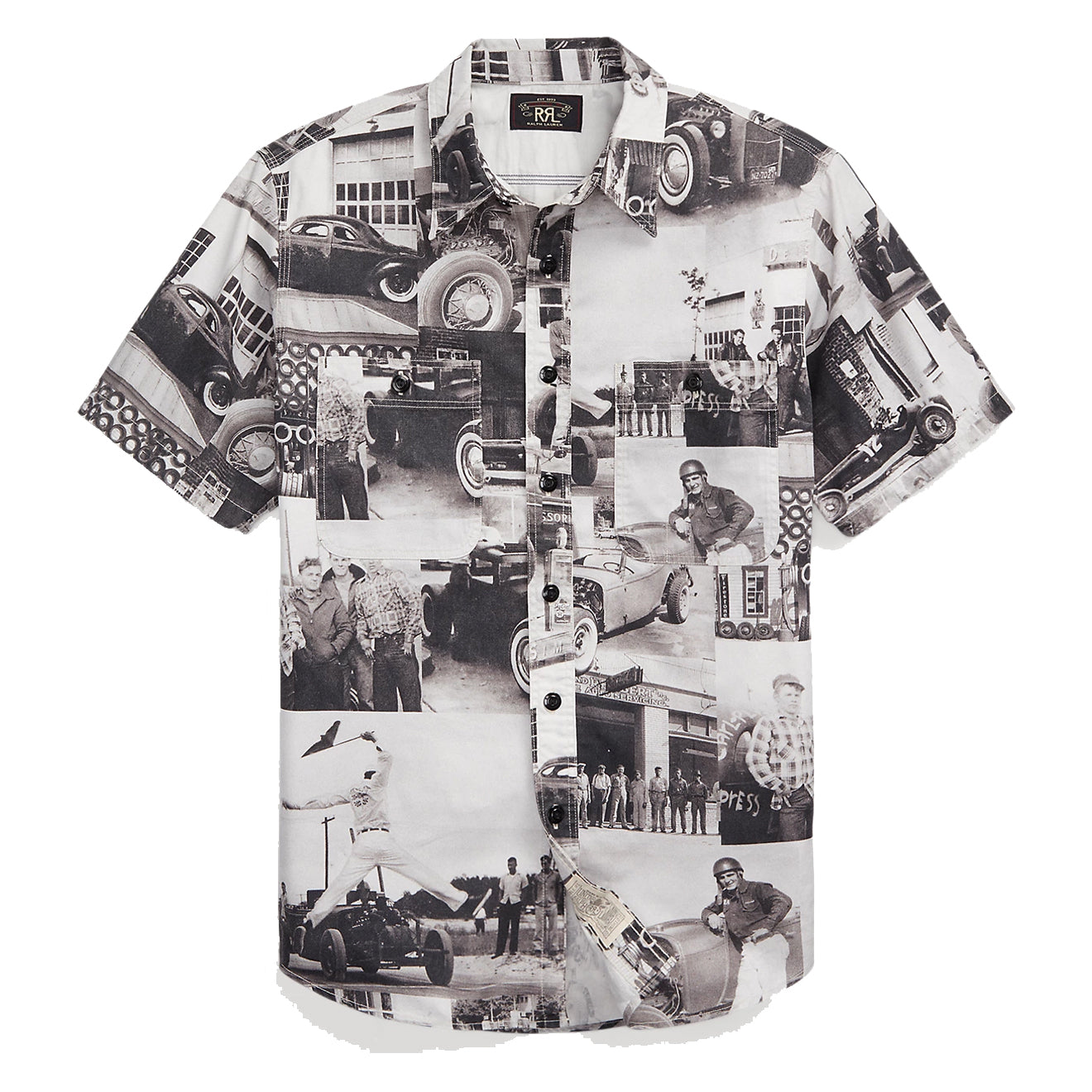 RRL by Ralph Lauren Photo-Print Twill Workshirt Black/White - The Sporting Lodge