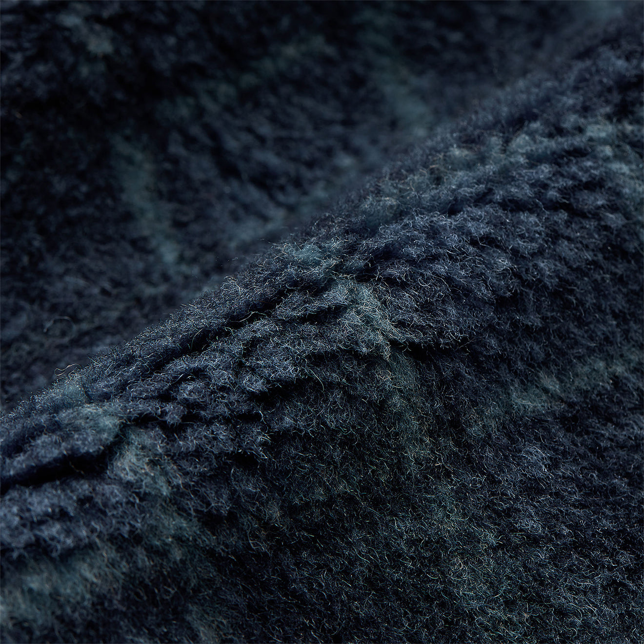 RRL by Ralph Lauren Plaid Wool-Blend Pile Fleece Jacket Navy Plaid - The Sporting Lodge