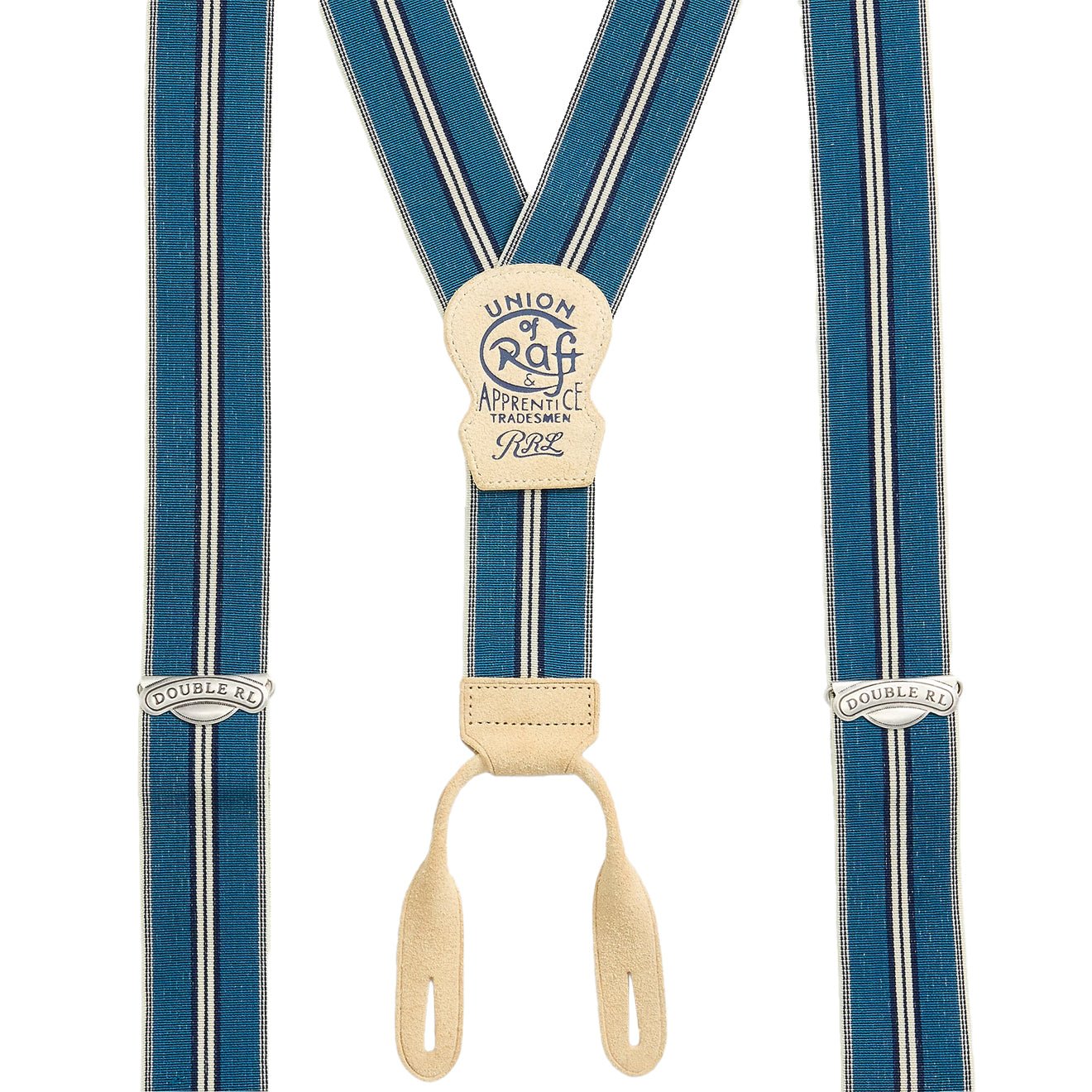 RRL by Ralph Lauren Print Stretch Braces Navy / Cream - The Sporting Lodge