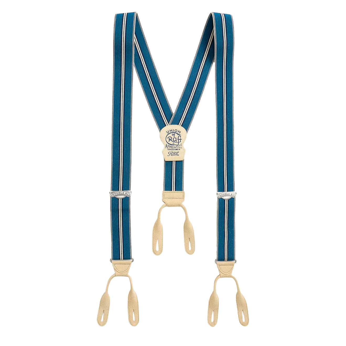 RRL by Ralph Lauren Print Stretch Braces Navy / Cream