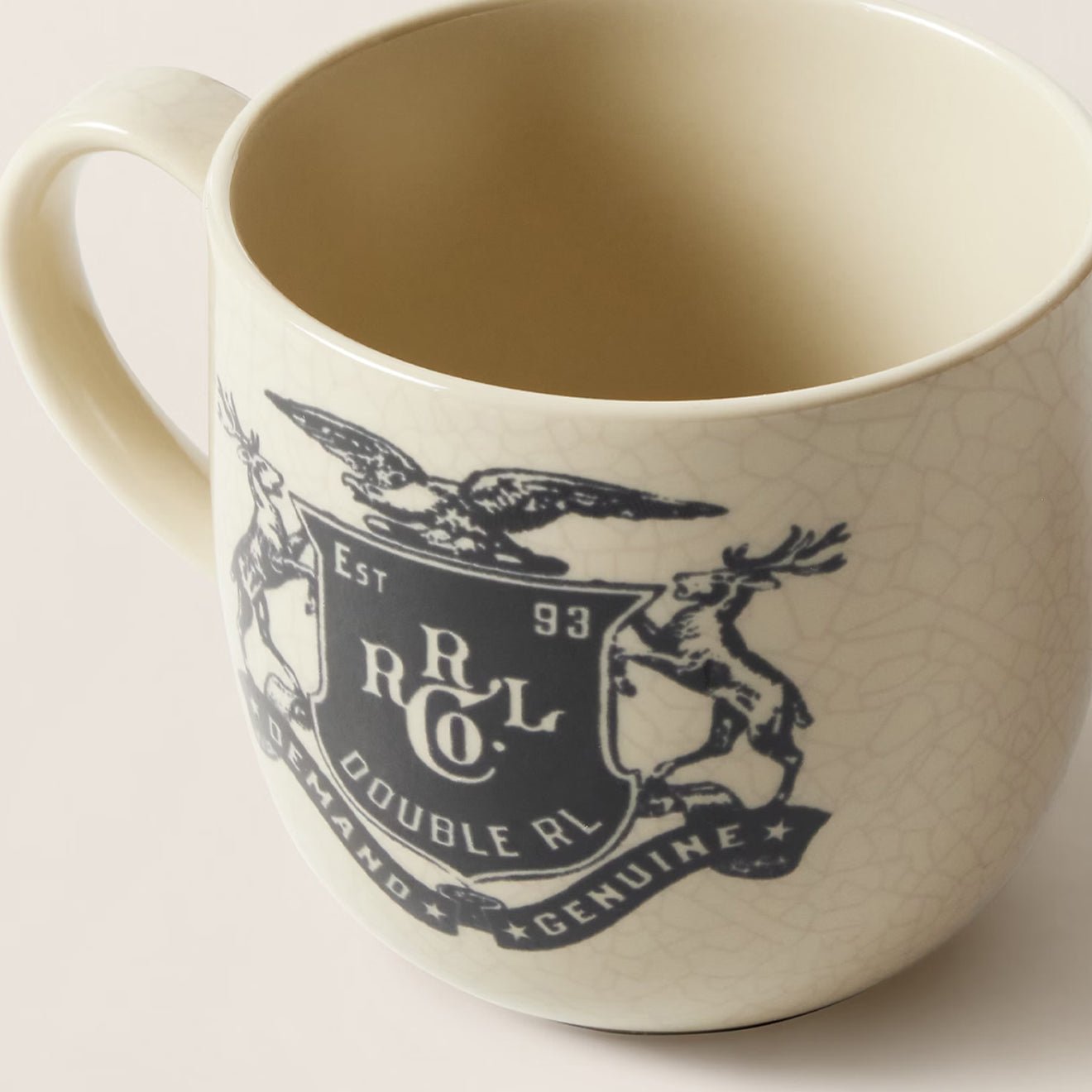 RRL by Ralph Lauren Shield Mug Cream / Black - The Sporting Lodge