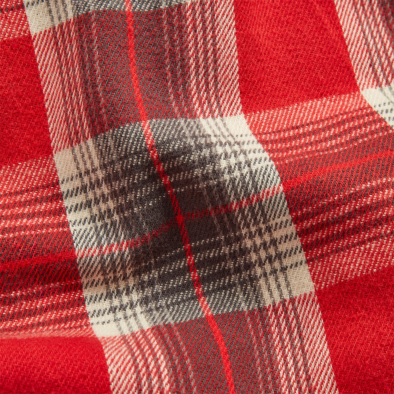 RRL by Ralph Lauren Slim Fit Plaid Twill Western Shirt Red / Grey - The Sporting Lodge