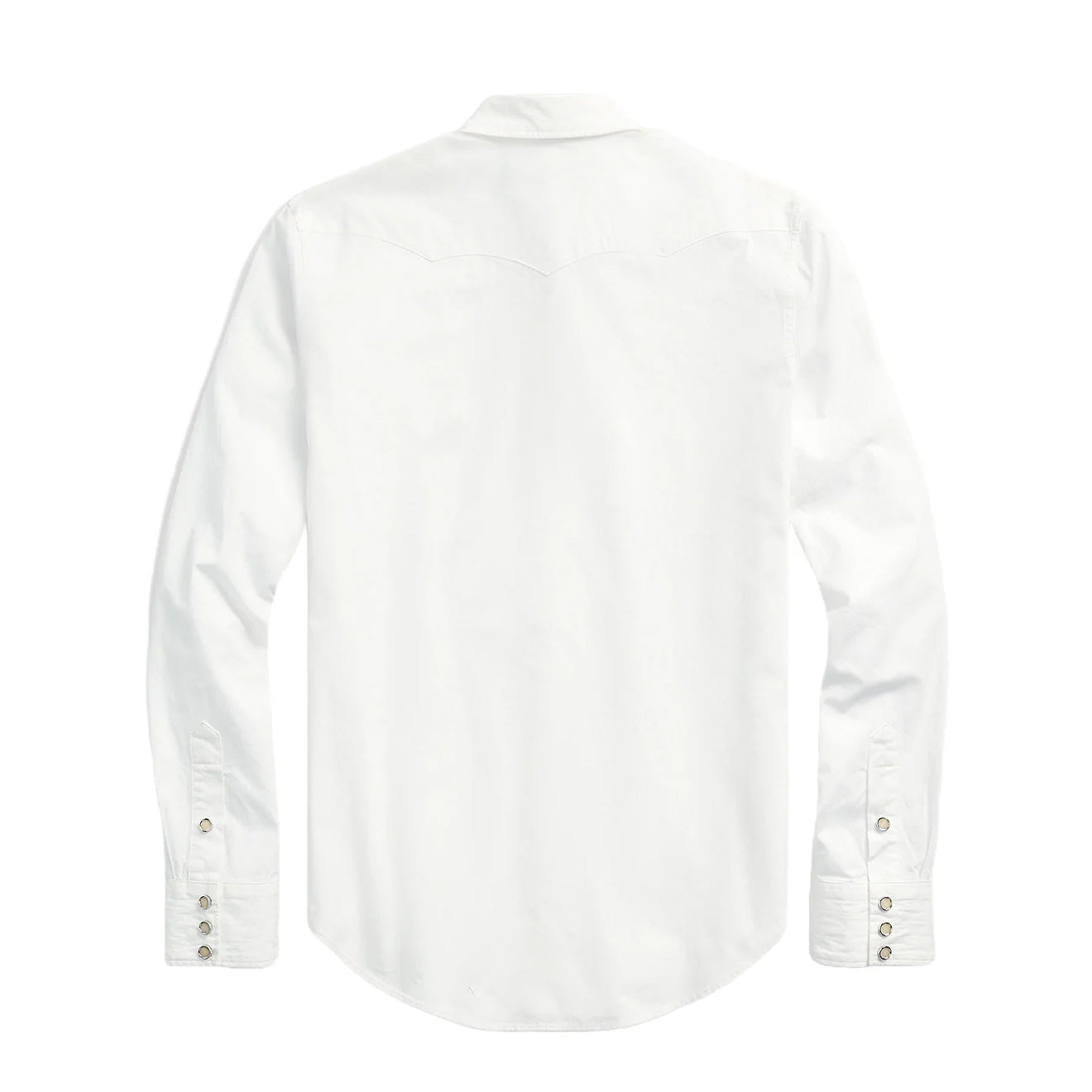 RRL by Ralph Lauren Slim Fit Poplin Western Shirt White - The Sporting Lodge