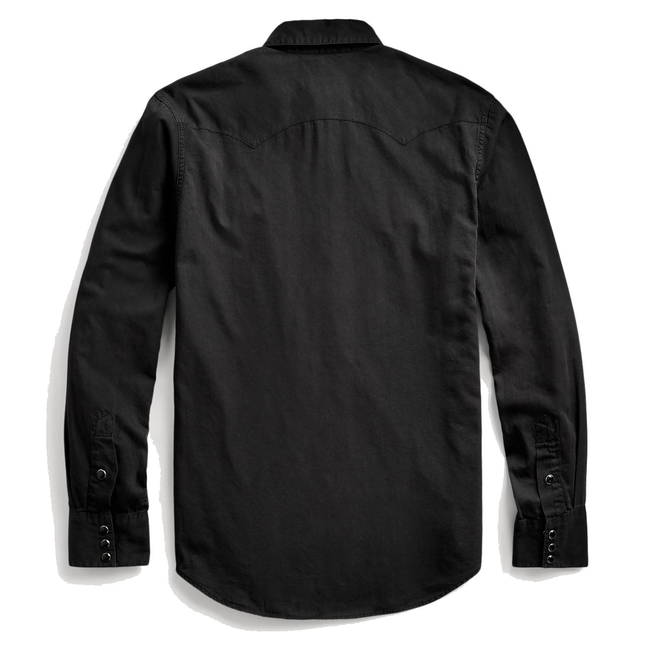 RRL by Ralph Lauren Slim Fit Twill Western Shirt Black - The Sporting Lodge