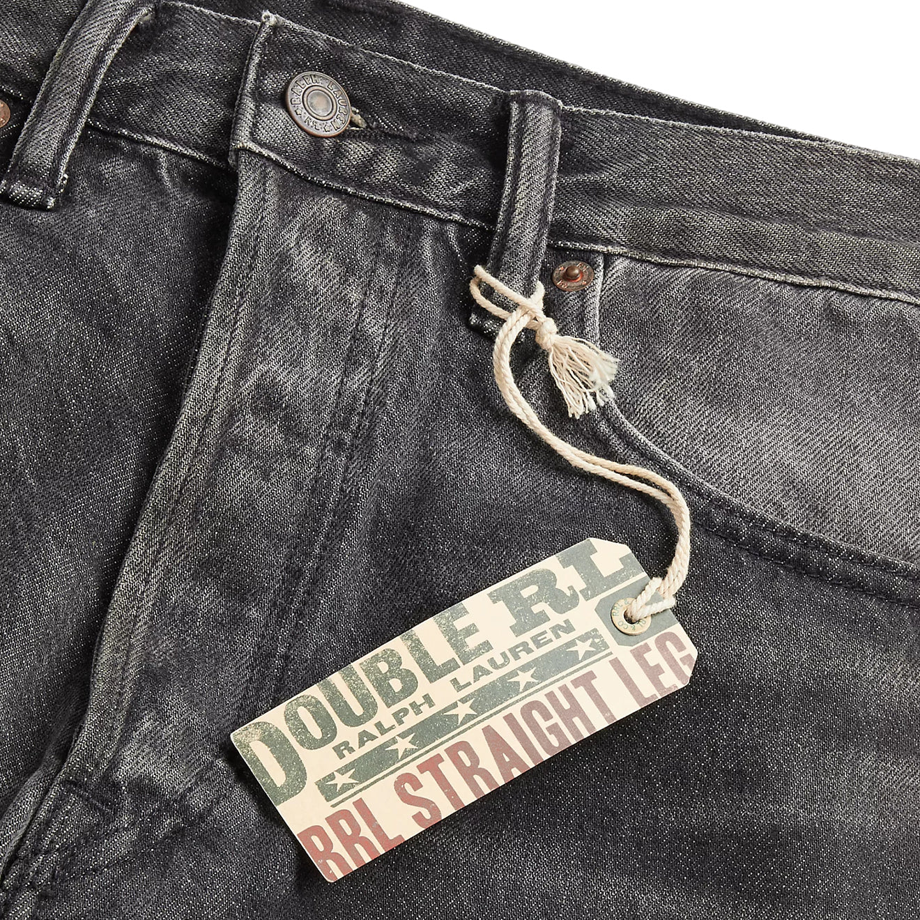 RRL by Ralph Lauren Straight Fit Jean Dusty Black Wash - The Sporting Lodge