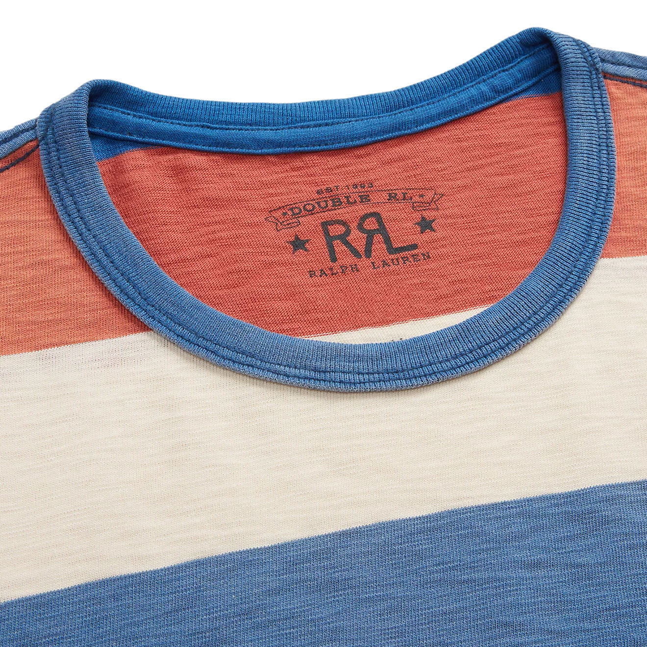 RRL by Ralph Lauren Striped Jersey Pocket T-Shirt Red/Blue/White - The Sporting Lodge