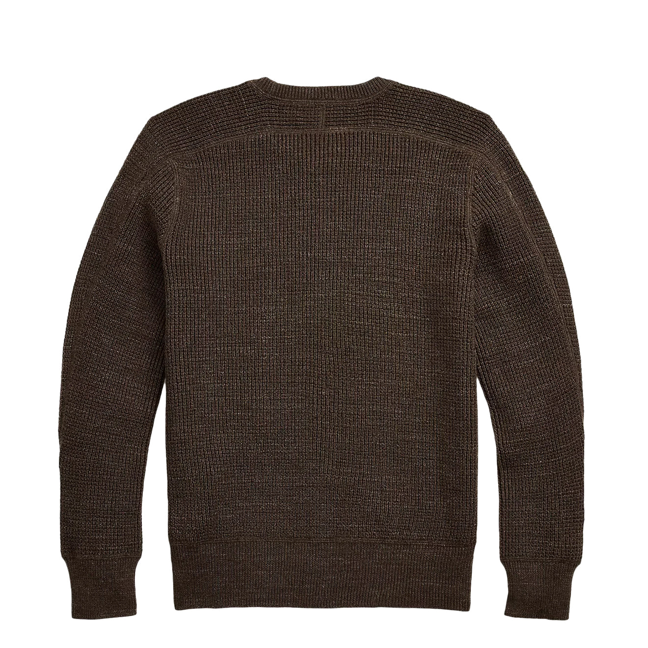 RRL by Ralph Lauren Waffle-Knit Cotton-Wool Jumper Dark Olive Heather