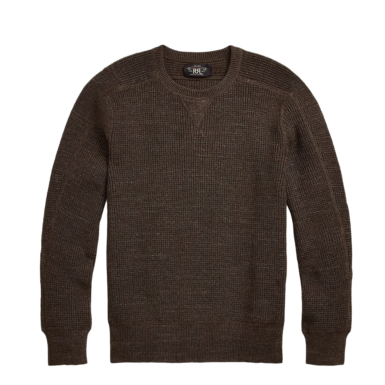 RRL by Ralph Lauren Waffle-Knit Cotton-Wool Jumper Dark Olive Heather
