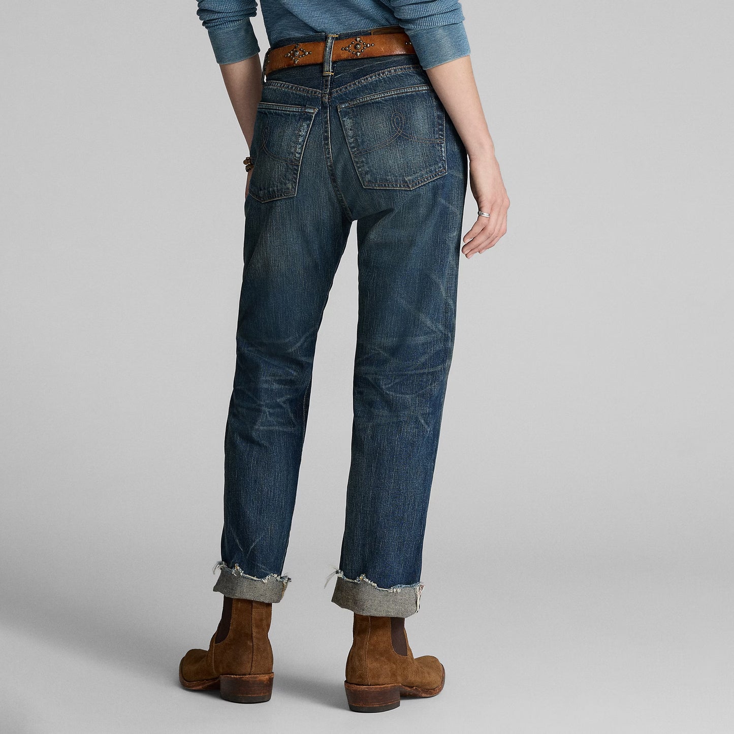 RRL by Ralph Lauren Womens Boy Fit Straight Jeans Danni Wash - The Sporting Lodge