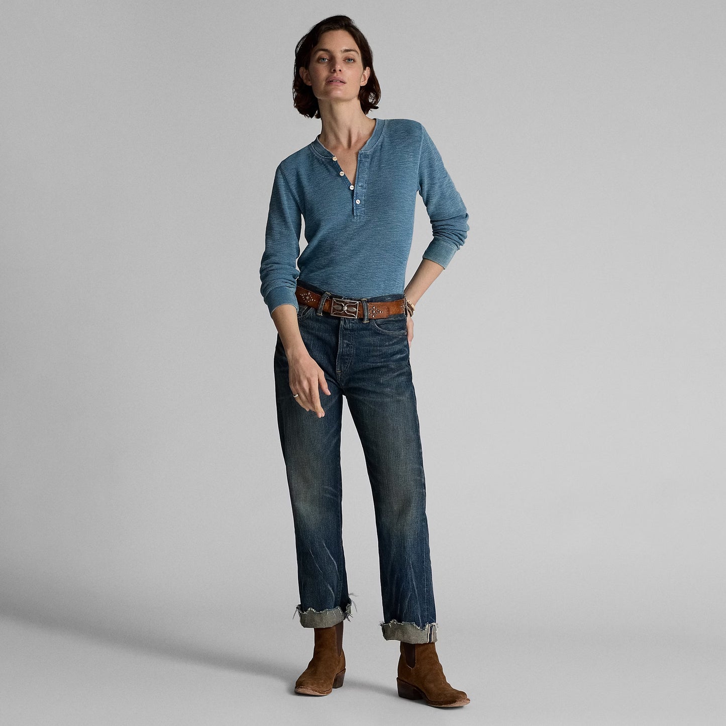 RRL by Ralph Lauren Womens Boy Fit Straight Jeans Danni Wash - The Sporting Lodge