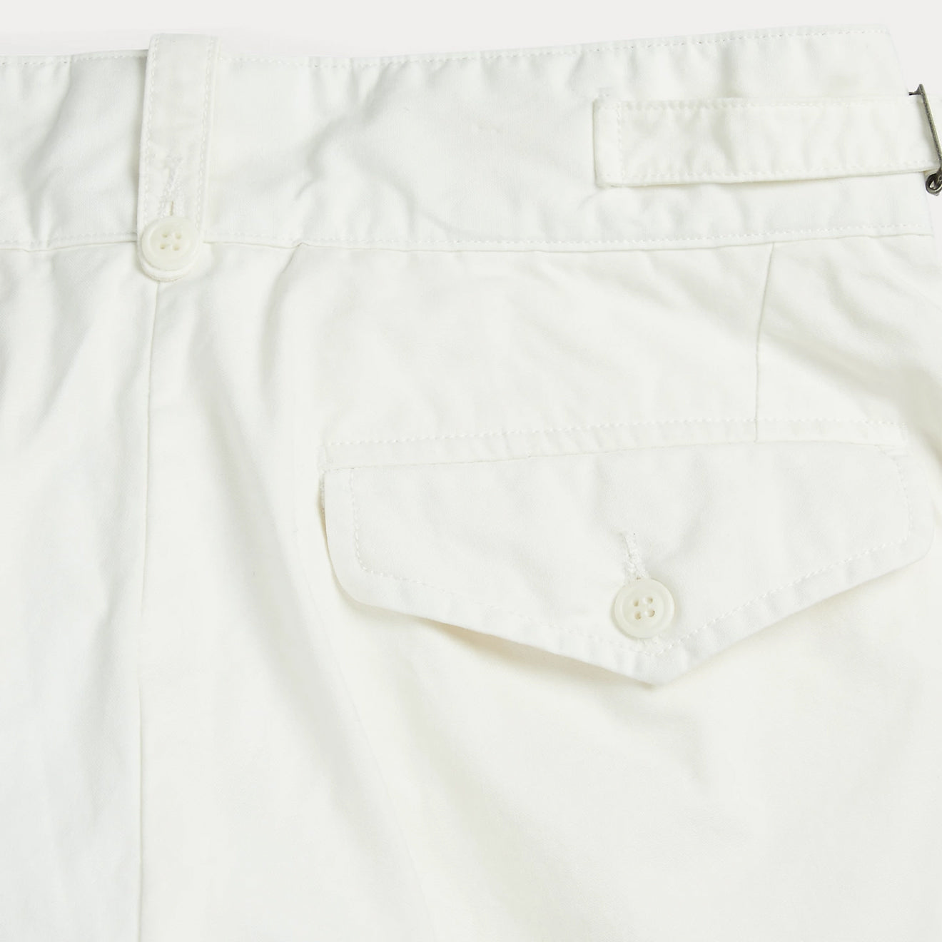 RRL by Ralph Lauren Womens Cropped Poplin Wide-Leg Trouser White - The Sporting Lodge