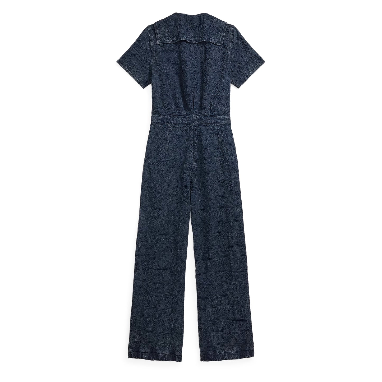 RRL by Ralph Lauren Womens Indigo Jacquard Jumpsuit Dark Indigo