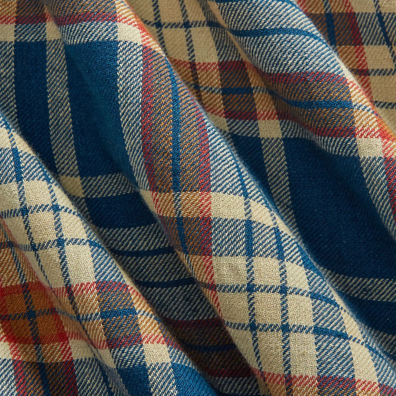 RRL by Ralph Lauren Womens Indigo Plaid Cotton-Linen Skirt Indigo/Multi - The Sporting Lodge