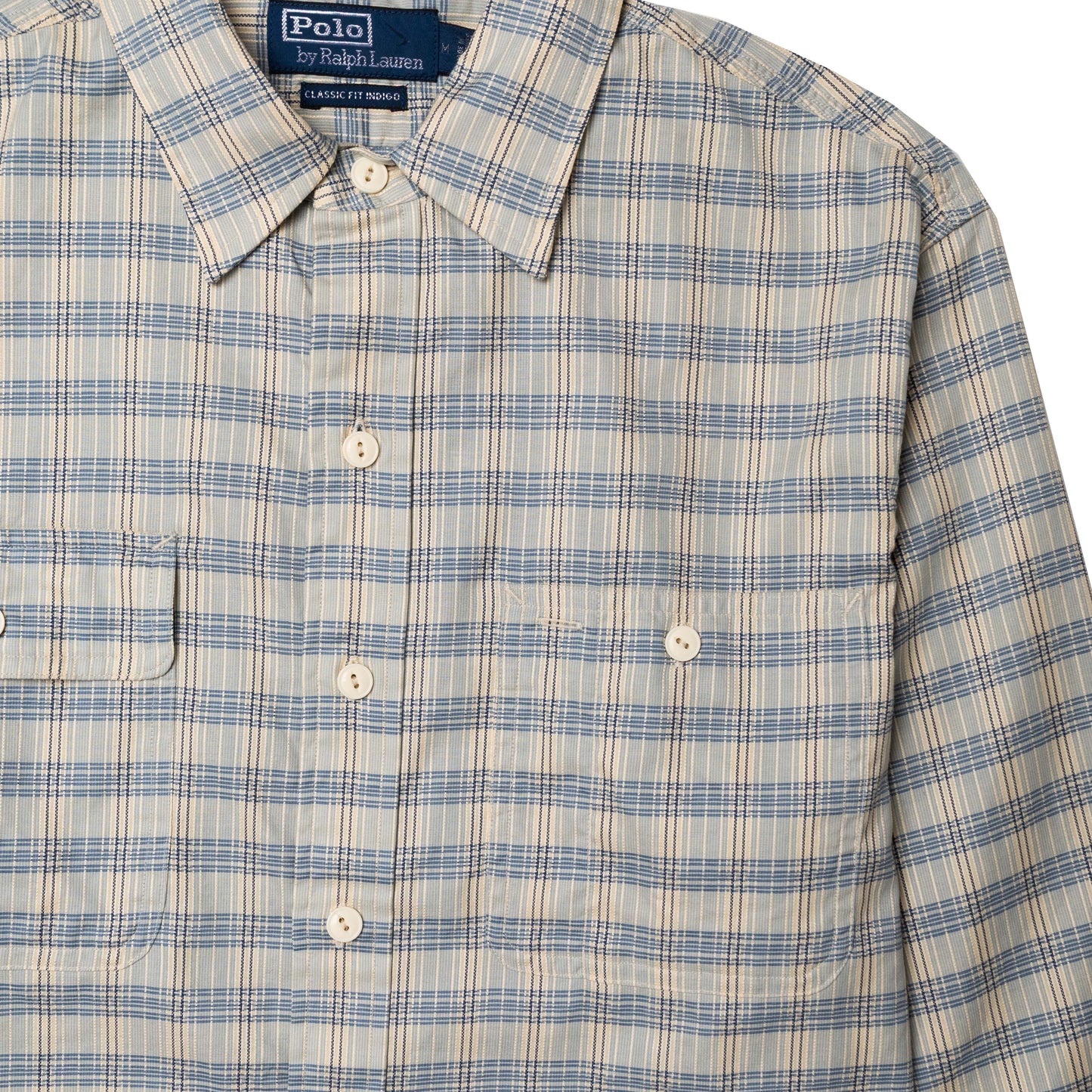 Polo Ralph Lauren Classic Fit Plaid Workshirt Indigo Cream - The Sporting Lodge