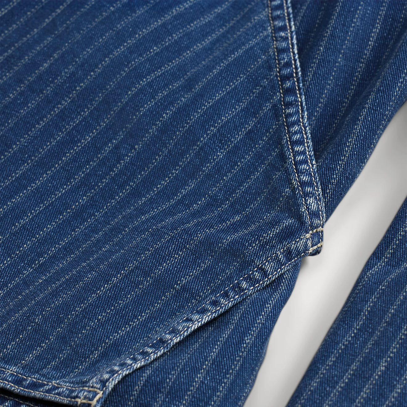 RRL by Ralph Lauren Womens Indigo Striped Denim Wrap Top Medium Indigo - The Sporting Lodge