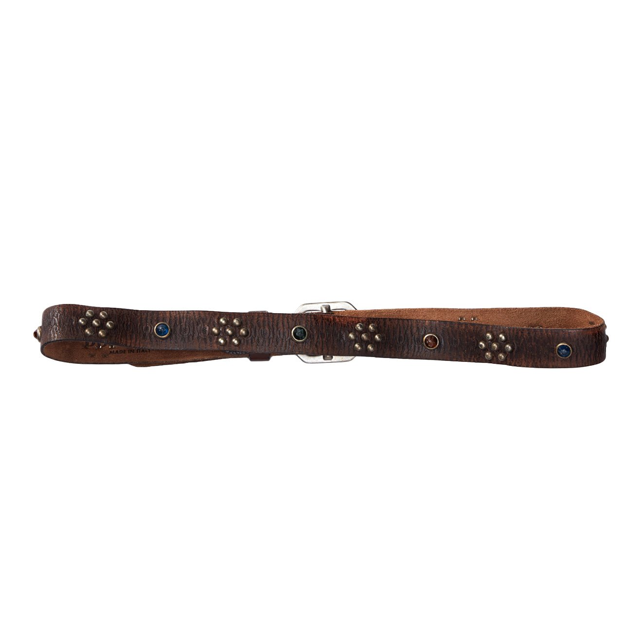 RRL by Ralph Lauren Studded Leather Belt Vintage Black - The Sporting Lodge