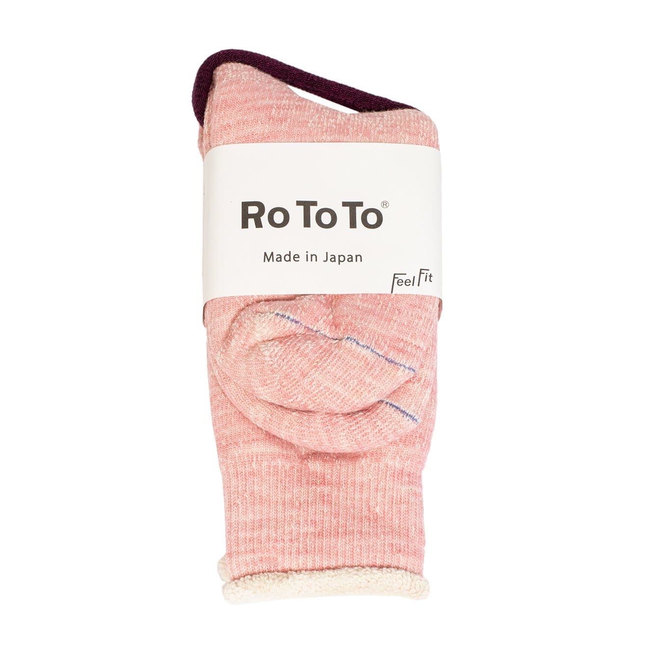 RoToTo Double Face Socks Light Pink - The Sporting Lodge