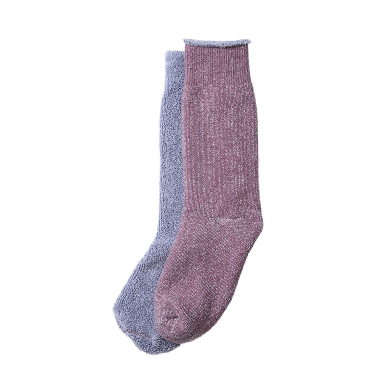 RoToTo Reversible Pile Socks Faded Purple / Light Blue