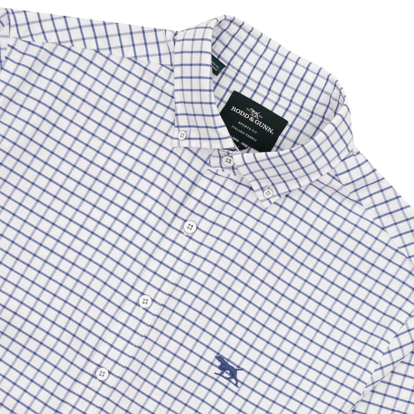Rodd & Gunn Gunn Check Oxford 3 LS Slim Fit Shirt Ink - The Sporting Lodge
