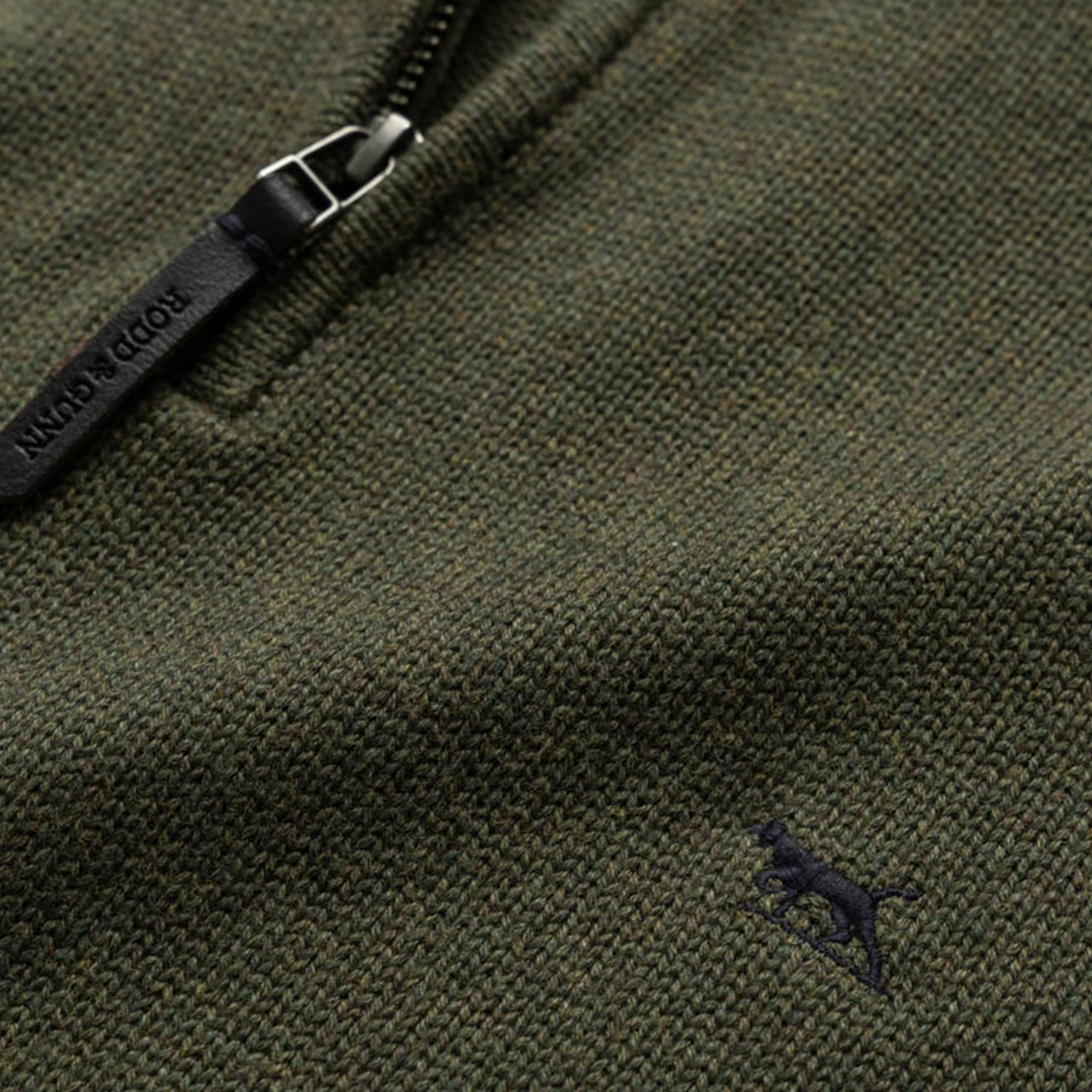 Rodd and Gunn Merrick Bay Zip Neck Sweat Loden - The Sporting Lodge