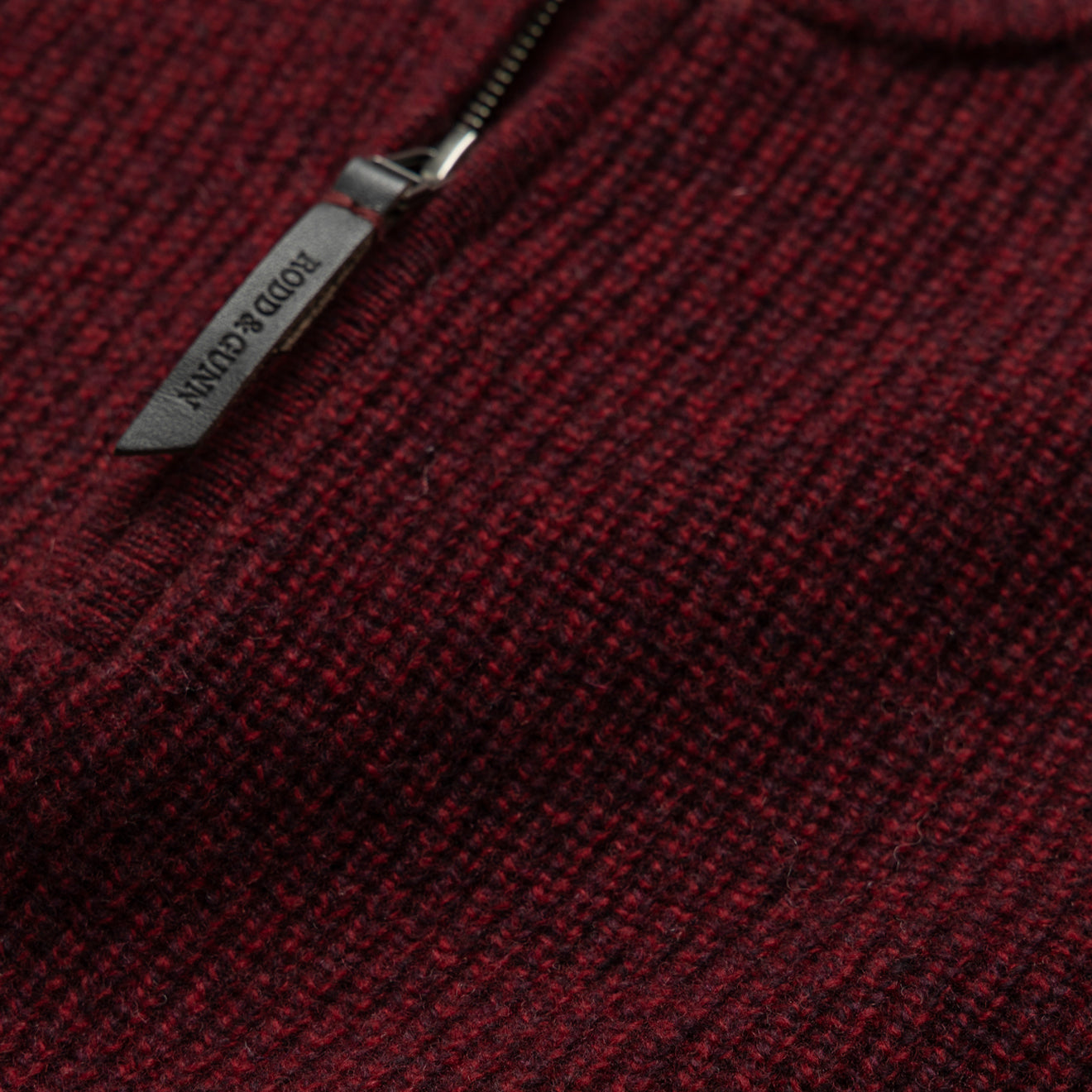 Rodd and Gunn Robbies Road Zip Neck Knit Berry - The Sporting Lodge
