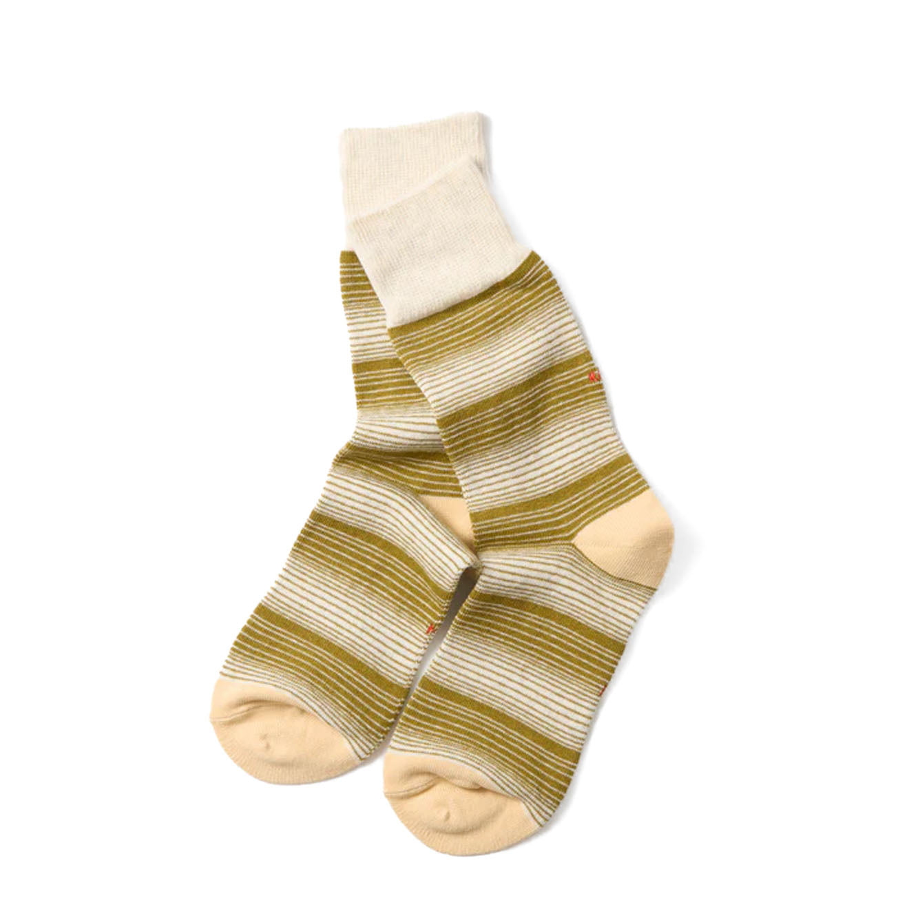Rototo Multi Stripe Sock Light Olive - The Sporting Lodge
