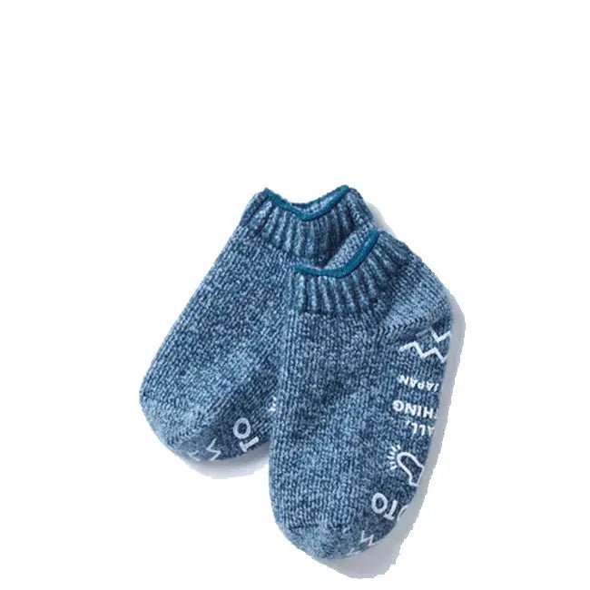 Rototo Pile Sock Slipper Indigo / Light Blue - The Sporting Lodge