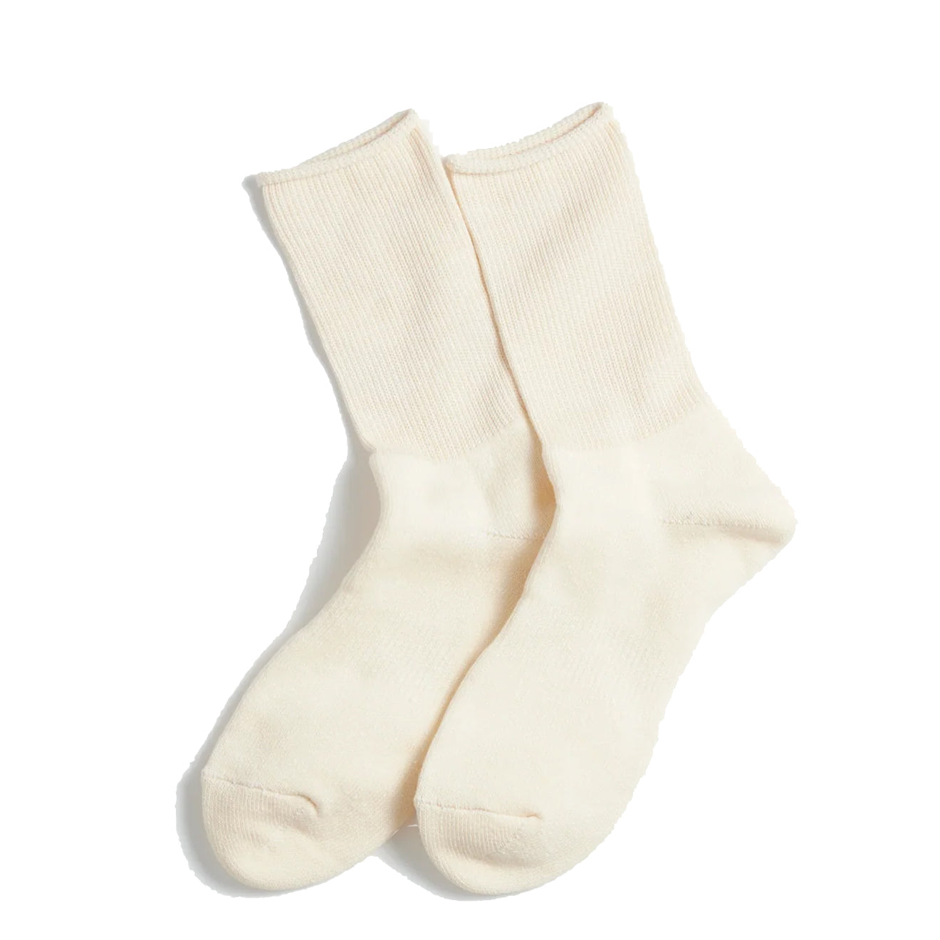 Rototo Washi Pile Crew Sock Ivory - The Sporting Lodge
