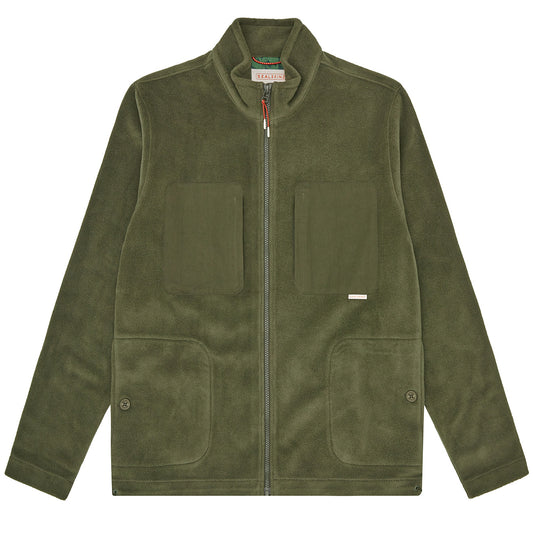 Sealskinz Geldeston Full Zip Fleece Olive - The Sporting Lodge