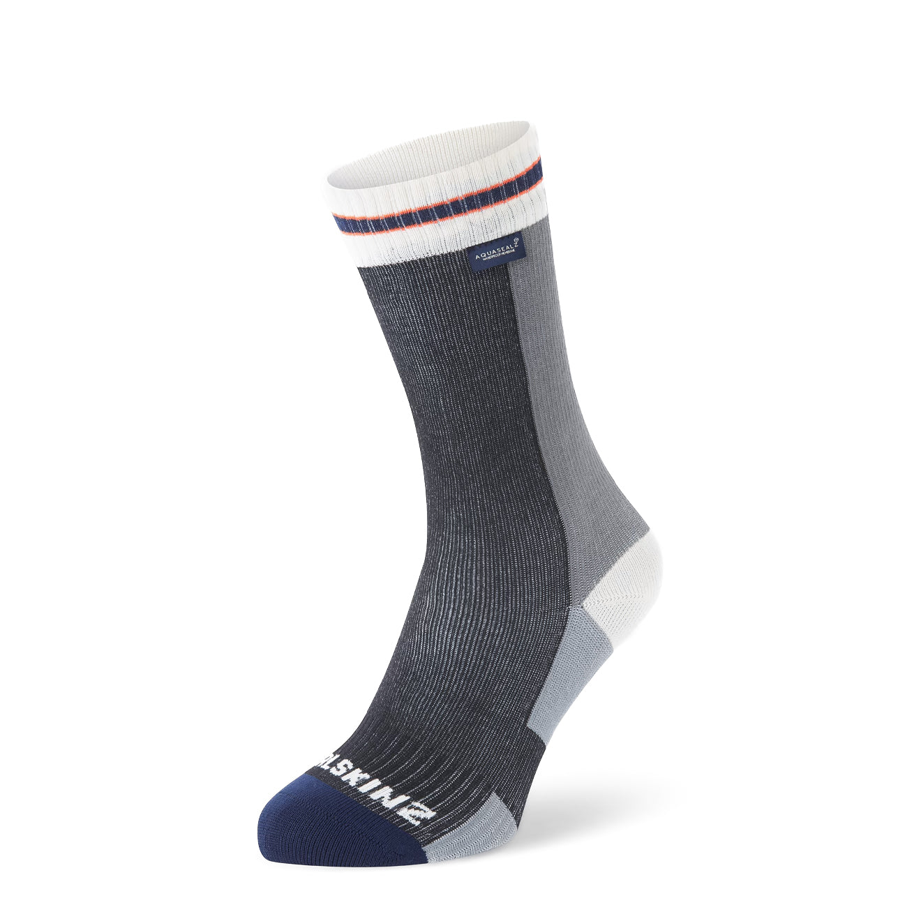 Sealskinz Billockby Waterproof All Weather Mid Length Lightweight Cycling Sock Black