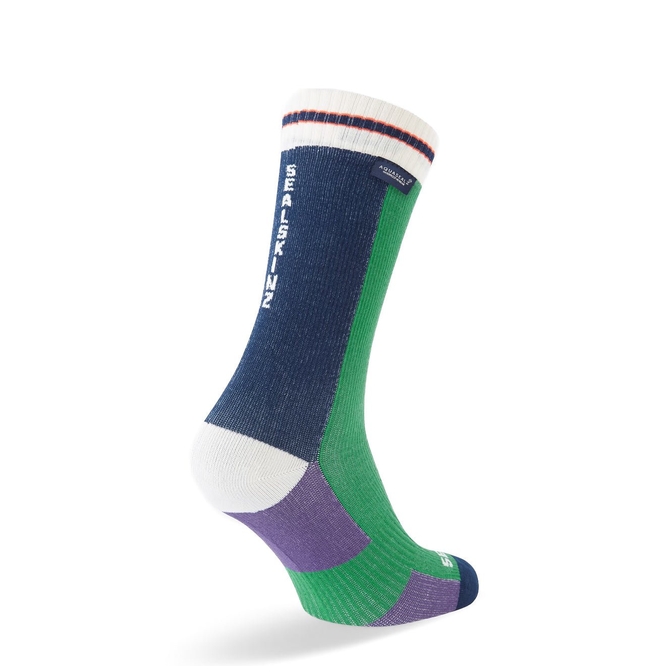 Sealskinz Billockby Waterproof All Weather Mid Length Lightweight Cycling Sock Green - The Sporting Lodge