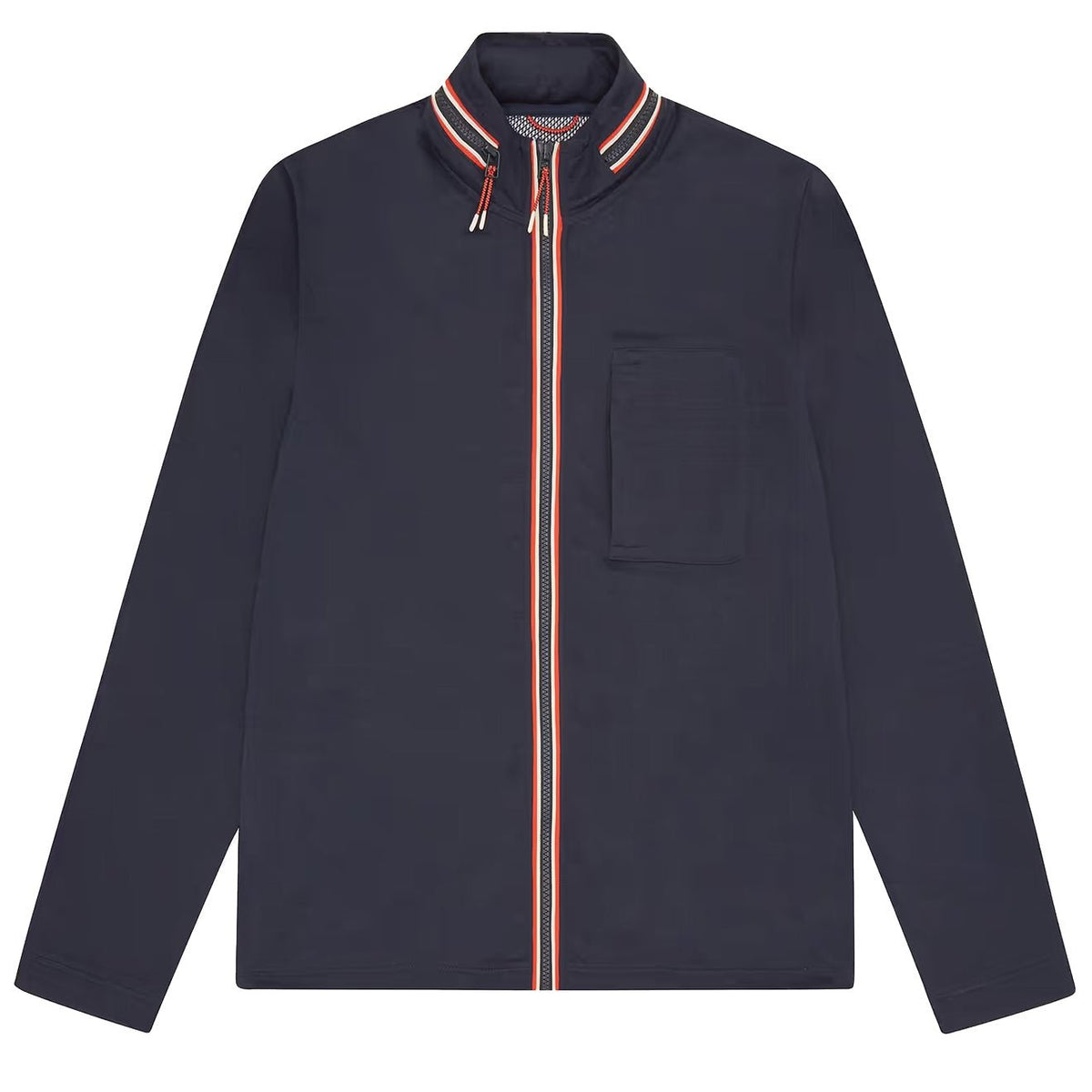Sealskinz Deopham Water Repellent Full Zip Funnel Neck With Fold Away Hood Navy - The Sporting Lodge