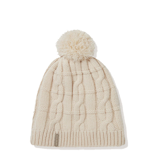 Sealskinz Hemsby WP CW Cable Knit Bobble Hat Cream - The Sporting Lodge