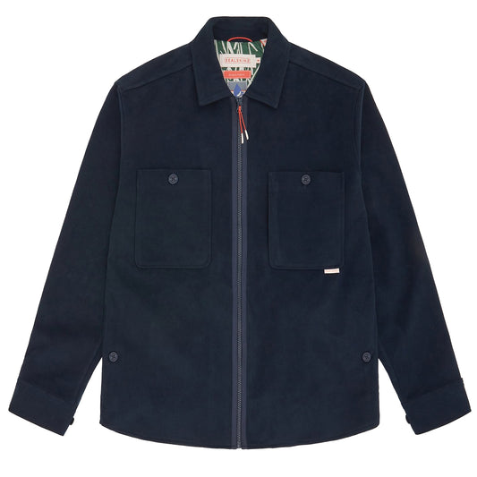 Sealskinz Hockering Water Repellent Zip Through Shacket Navy - The Sporting Lodge