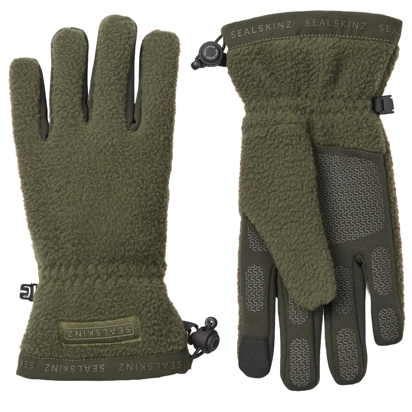 Sealskinz Hoveton WP Sherpa Fleece Glove Olive - The Sporting Lodge