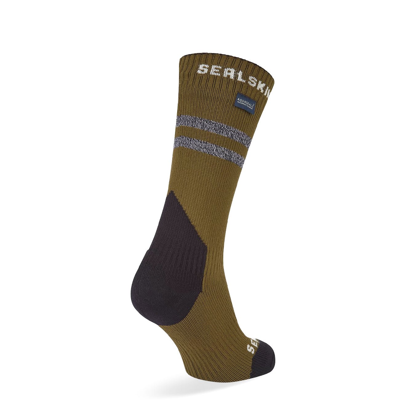 Sealskinz Runton Waterproof Cold Weather Mid Length Sock with Hydrostop Olive - The Sporting Lodge