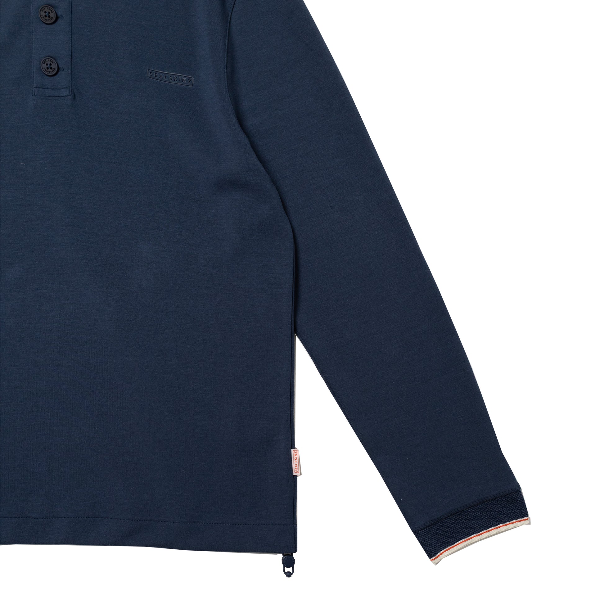 Sealskinz Saxthorpe Funnel Neck 1/2 Button top Navy - The Sporting Lodge