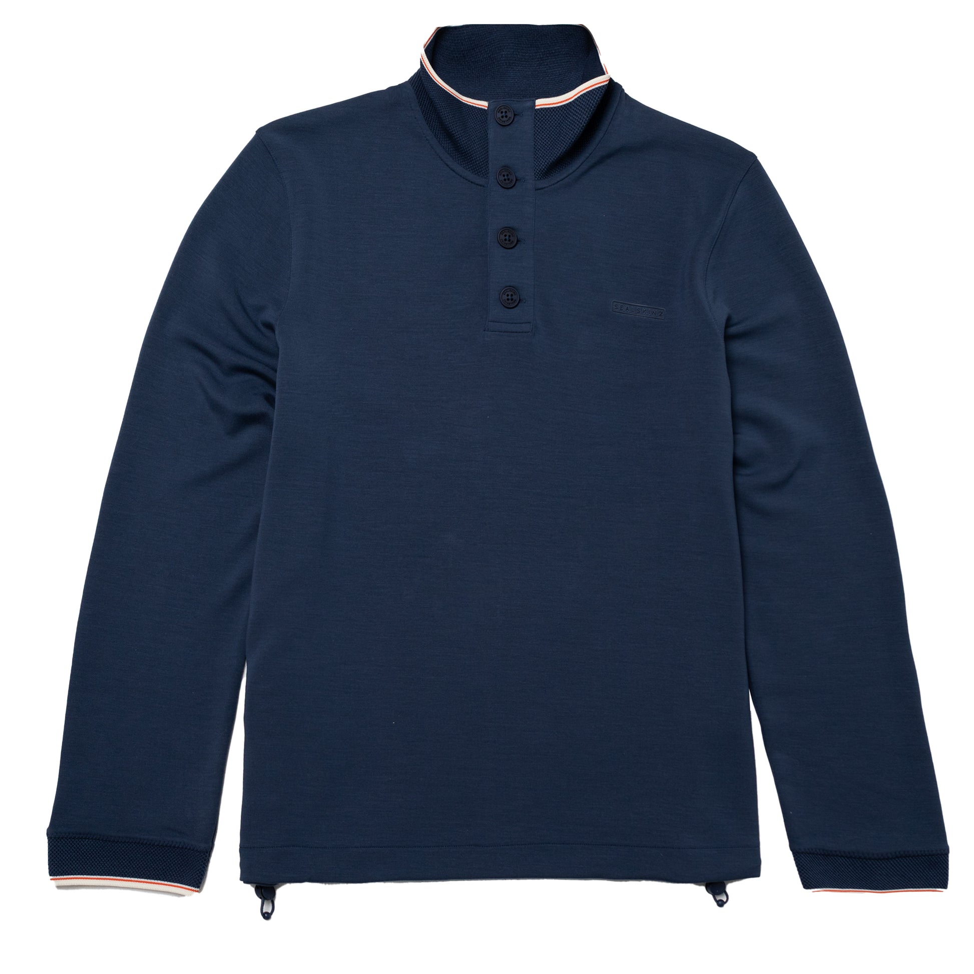 Sealskinz Saxthorpe Funnel Neck 1/2 Button top Navy - The Sporting Lodge