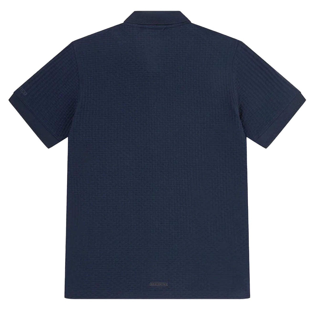 Sealskinz Stokesby SS Button Through Jacquard Polo Shirt Navy - The Sporting Lodge