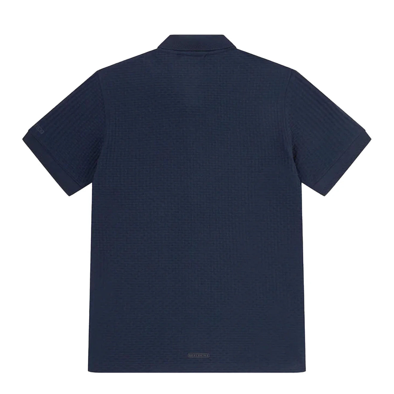 Sealskinz Stokesby SS Button Through Jacquard Polo Shirt Navy