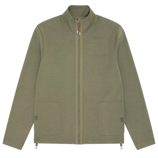 Sealskinz Tibenham Water Repellent Full Zip Sweatshirt Green - The Sporting Lodge