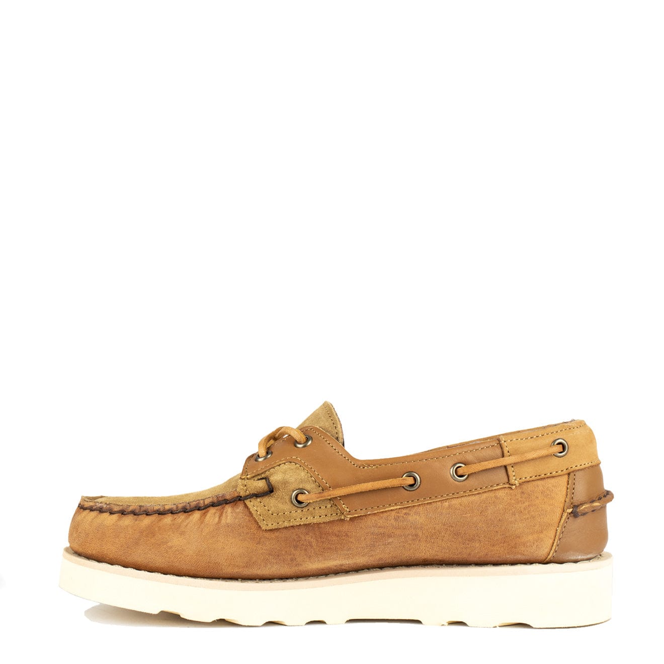Sebago x Engineered Garments Rossisland Mix Eva Brown Tan - The Sporting Lodge
