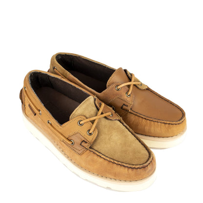 Sebago x Engineered Garments Rossisland Mix Eva Brown Tan - The Sporting Lodge
