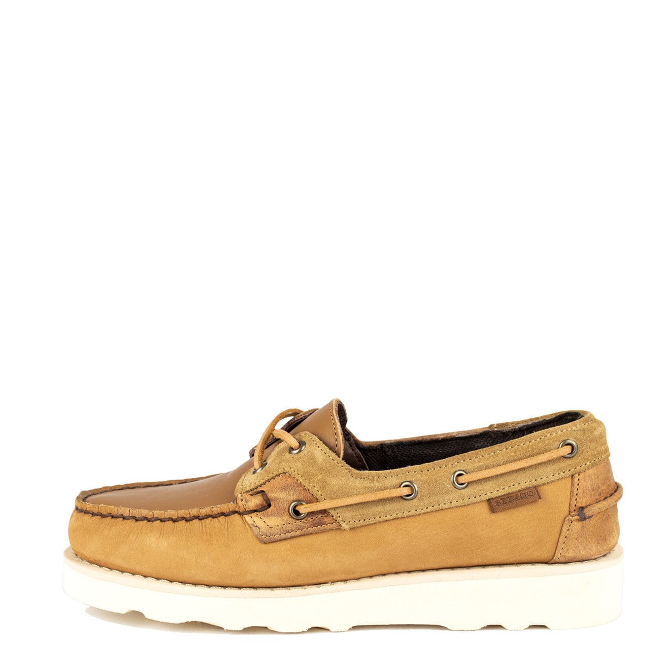 Sebago x Engineered Garments Rossisland Mix Eva Brown Tan - The Sporting Lodge