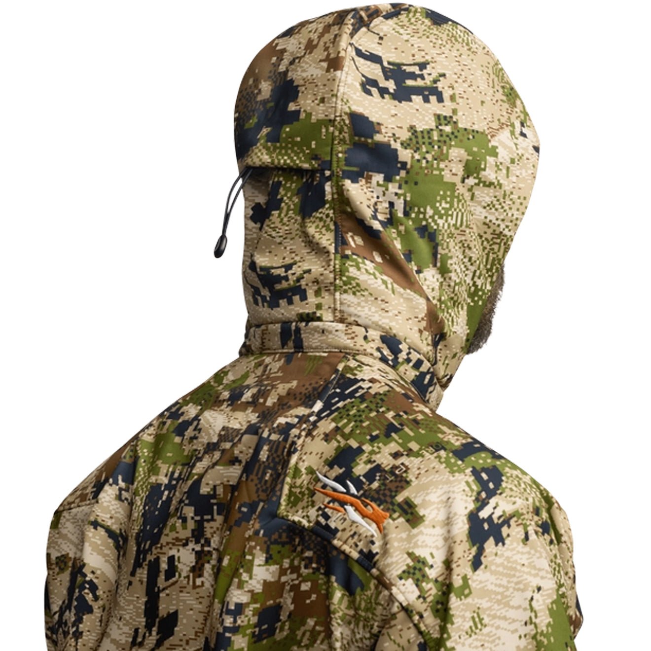 Sitka Jetstream Jacket Optifade Subalpine hooded side profile