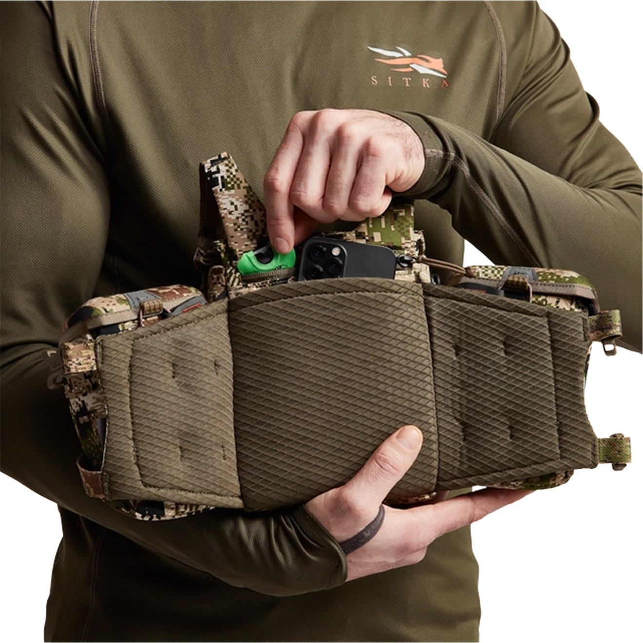 Sitka Mountain Optics Harness Optifade Subalpine side access detail