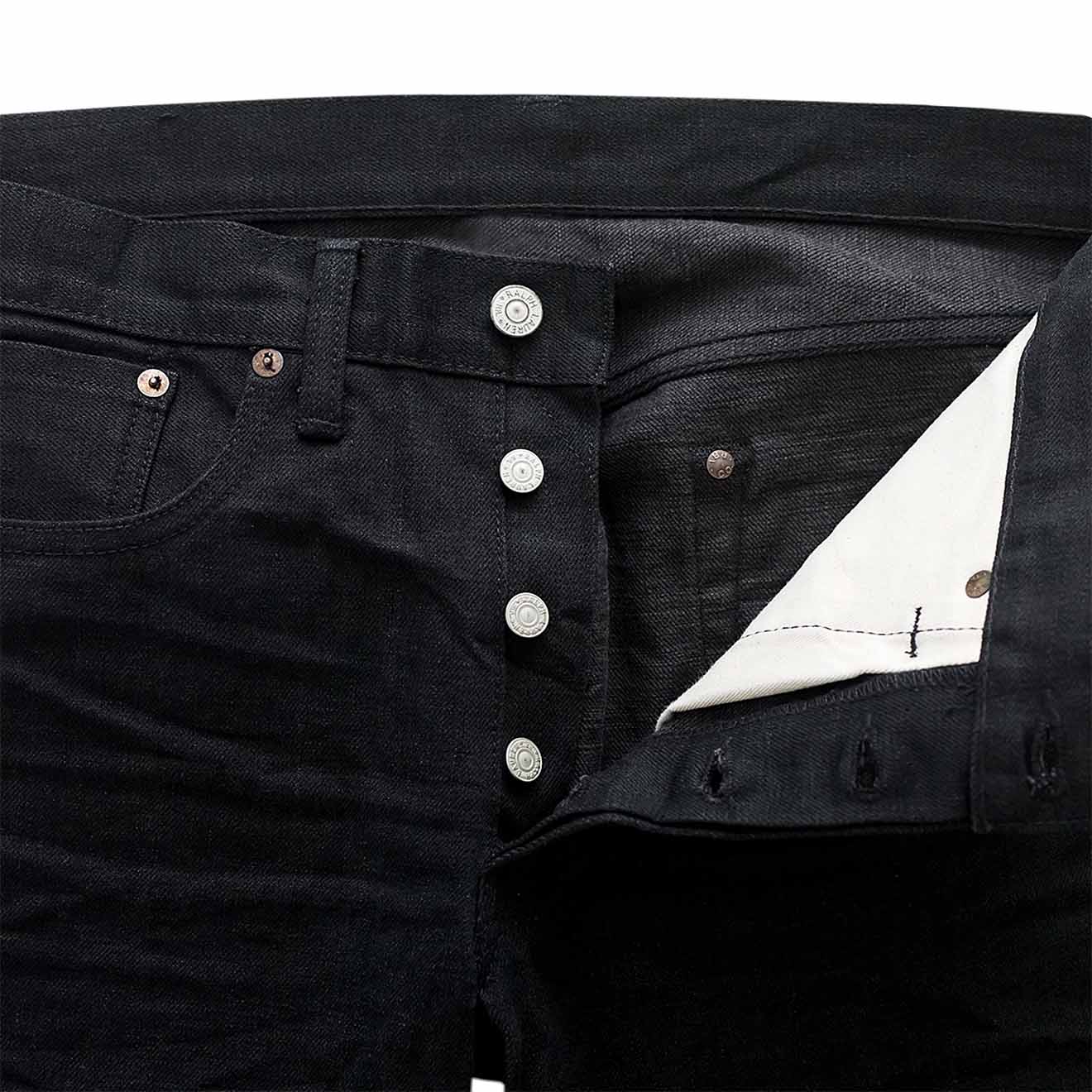 RRL by Ralph Lauren Slim Fit Selvedge Jean Black-3