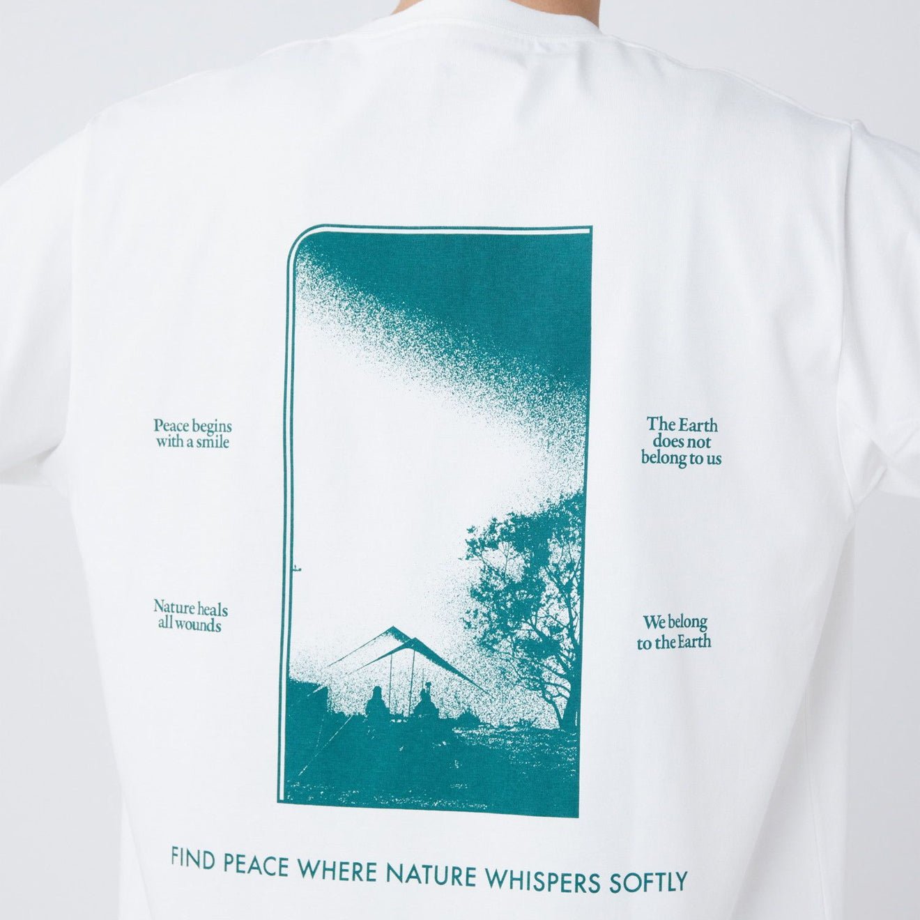Snow Peak CF Landscape T-Shirt Off White