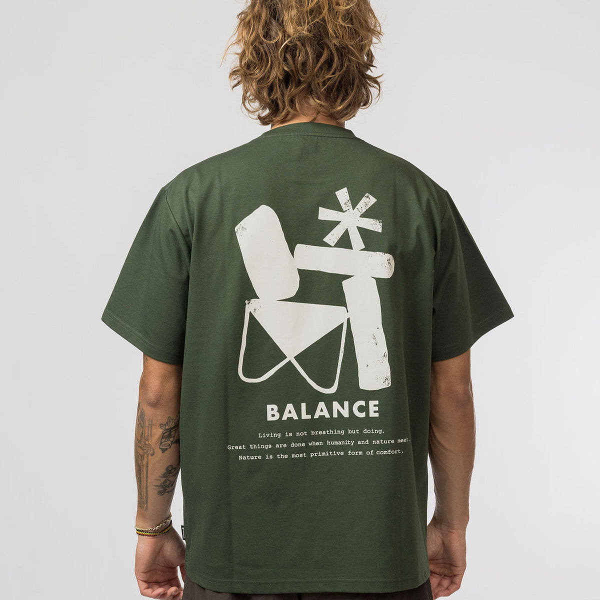 Snow Peak Elemental Balance T-Shirt Dark Green