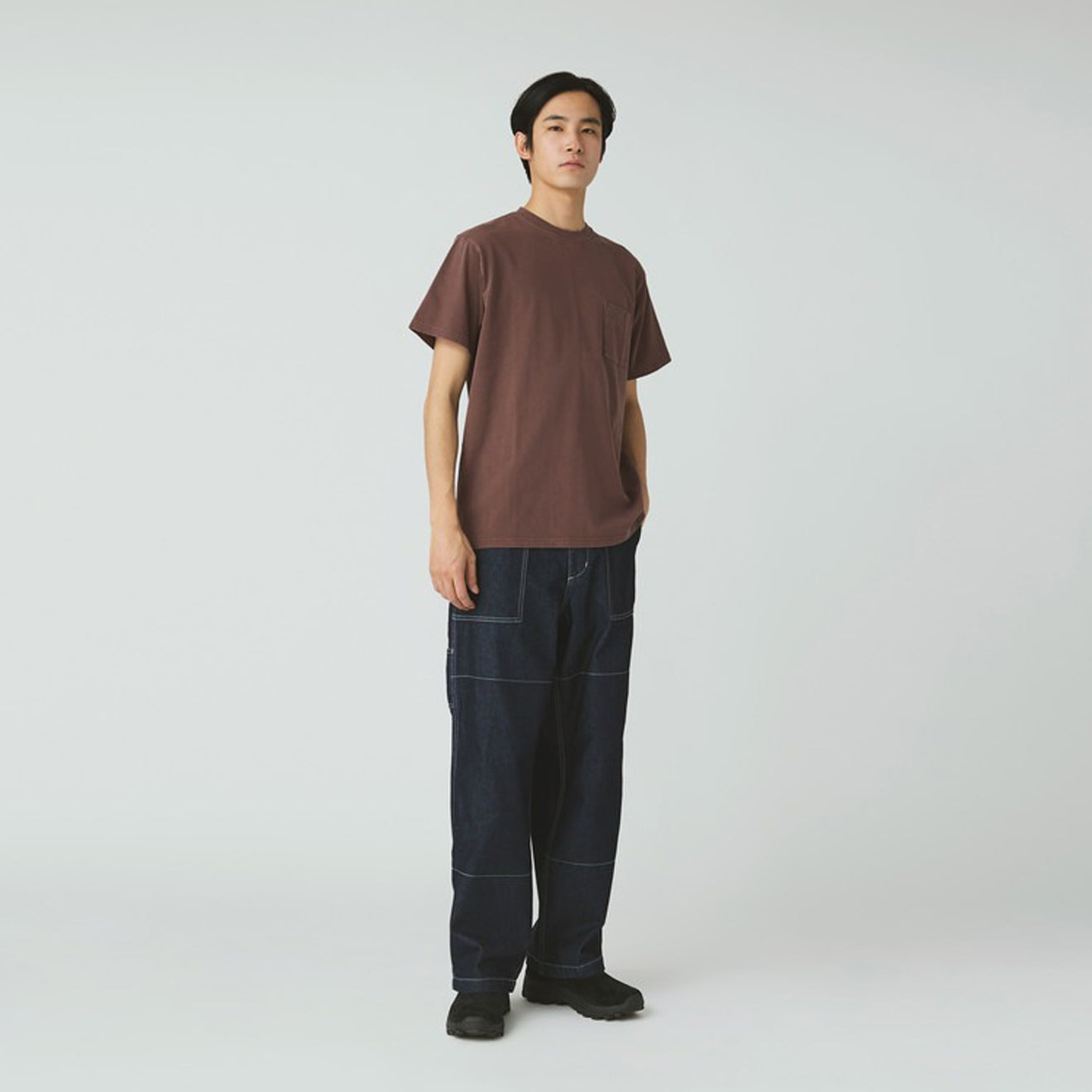 Snow Peak Garment Dyed T-Shirt Burgundy